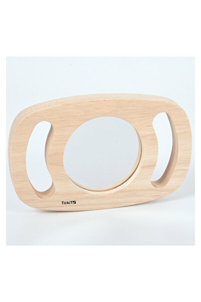 TickiT Oglinda Plana Cu Manere Din Lemn,