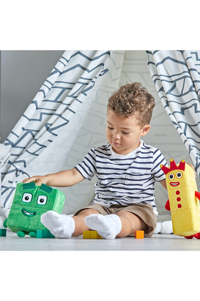 Hand2Mind Sada maskotů Din Plus Numberblocks - tři a čtyři