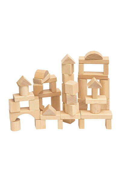 Woody Cuburi din lemn natural (50 BUCĂȚI)