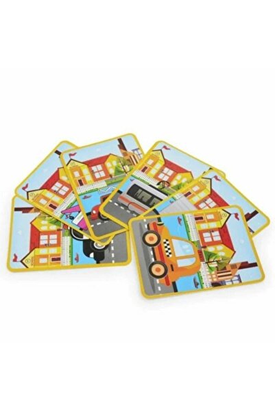 Micostore Magnetic Puzzle Book, Means of Transport, Cars, 59 Magnetic Pieces, 18 Cards, Educational STEM Game