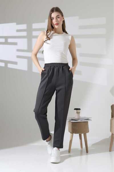 MUZOTEX سروال Sukuba عالي الخصر مرن للنساء