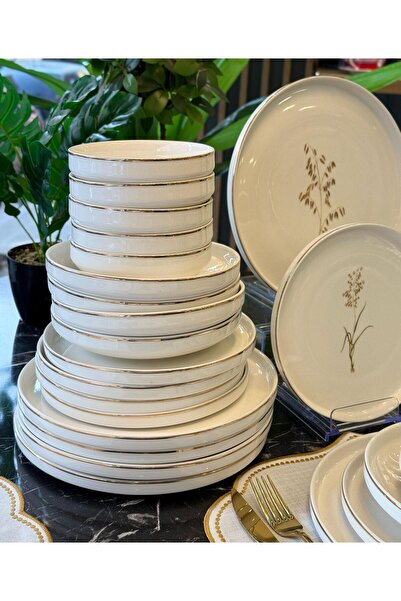 Onedekor 24 Parça Sufi Porselen Yemek Takımı Başak