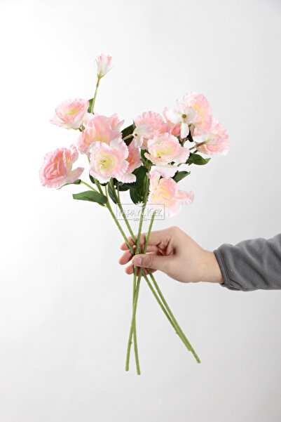 Yapay Çiçek Deposu Yapay Premium Lisyantus Dalı 70 cm Pembe