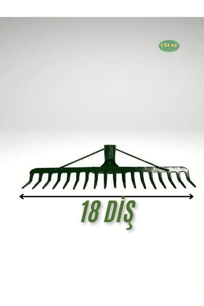 ÇİTAŞ TIRMIK TAKVİYELİ KALIN METAL 18 DİŞ SAPSIZ BAHÇE-OT ÇALI GENİŞ TIRMIK
