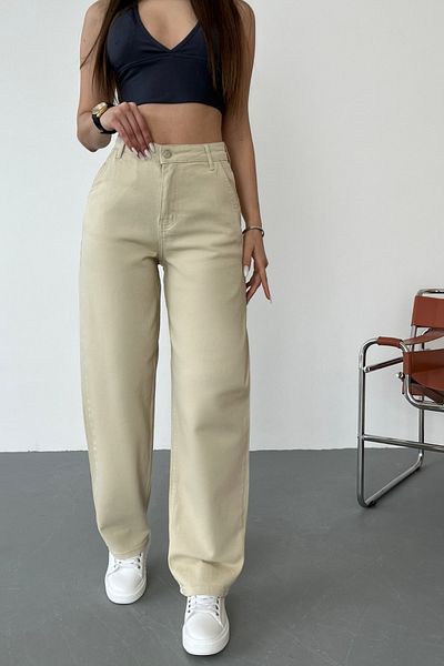 BİKELİFE Women's High Waist Stretchy/Lycra Loose Cut Baggy Pants