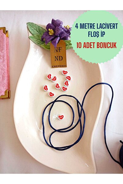 ENEFENDİ 4 МЕТРИ ФЛОШОВОЇ НИТКИ ТОЛЩИНА ХВОСТА ЩУРА 2 мм СИНЯ БРАСЛЕТНА ПРИКРАСА ПОДАРУНКОВА НИТКА І 10 КУЛЬОК LOVE