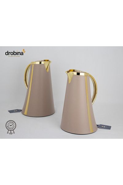 drobina Dropina Luxury Tea and Coffee Thermos Set Brown