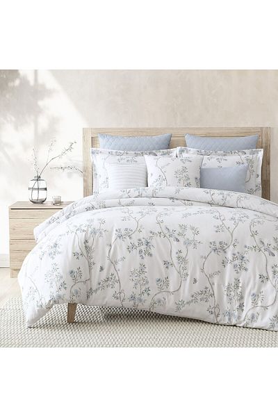 Orange Bed & Bath طقم لحاف مزدوج من 11 قطعة من إيفلين وايت | 100% قطن