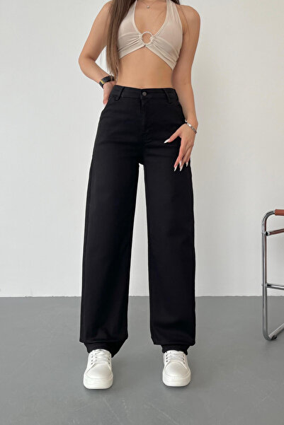 BİKELİFE Women's High Waist Stretchy/Lycra Loose Cut Baggy Pants