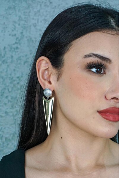 TRENDTAKI mızrak modeli sallantılı küpe gold kaplama 0202