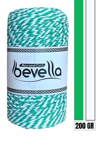 Bevella Macrame Cord Σχοινί συσκευασίας δώρου, 200 gr σχοινί Martenitsa, σχοινί κοσμήματος βραχιολιών