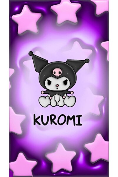 Sticksy My Melody Sanrio Kuromi Duvar Posteri - Çerçevesiz Poster Kağıt Afiş HD Baskı