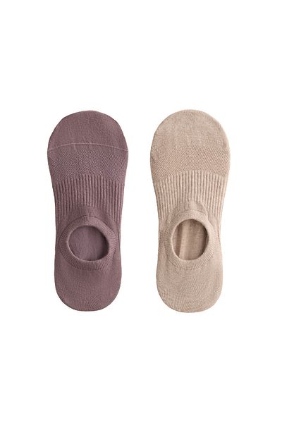Oysho 2 pairs of cotton blend yoga and Pilates socks