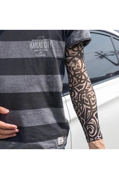 sedu 3D Printed Wearable Arm Tattoo - 2 Pieces Socks, Arm and Leg Tattoo Set 12