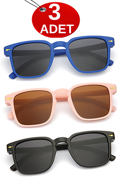 Zzla Super Set of 3 Uv400 Protected Children's Sunglasses with Colorful Box Gift