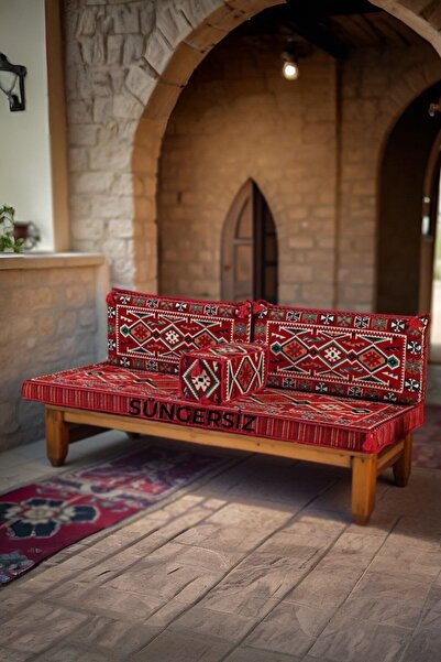 mdhomecarpet Anadolu Şark Köşesi Takımı(SÜNGERSİZ)(70X190), Ev Mobilya, Şark Odası, Yer Minderi 4 parça boş kılıf