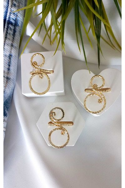 ZeynDesign Handmade Spiral Crystal Ring