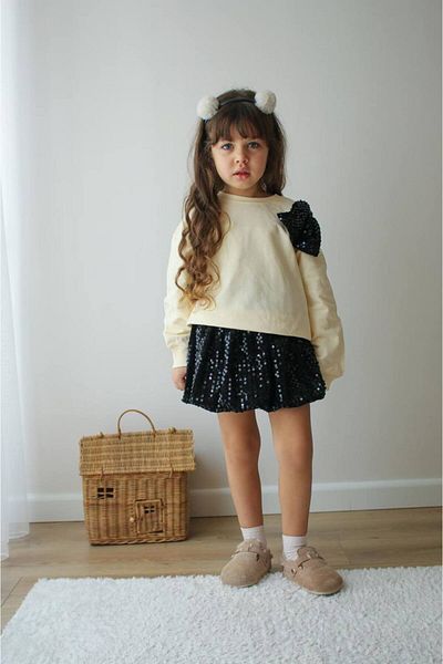 Masal Pul Sequin Skirt Girl's Suit