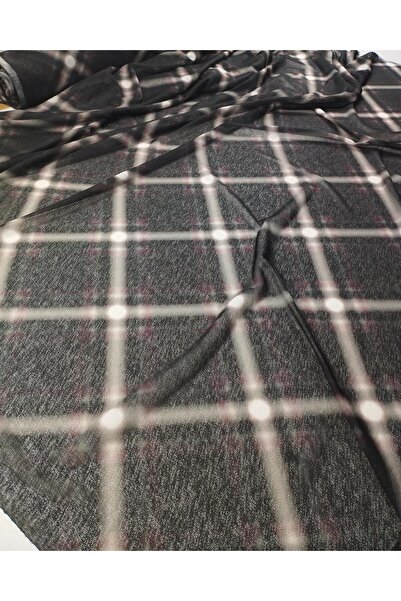 Kumaş Parça Екрю бордо антрацит колір джерсі тюль (ширина 140 см x довжина 95...