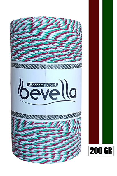Bevella Macrame Cord Snur pentru ambalaj cadou, 200 Gr Snur Martenitska, Snur...