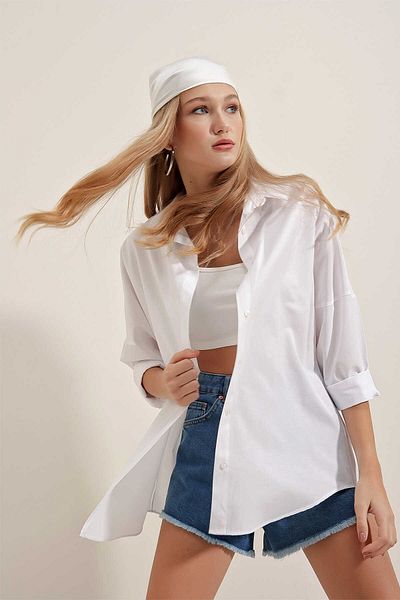 Coşkun GİYİM Pantofi de dama pentru oversize Tall Basic GOBMEL WHITE B3900 GX9688