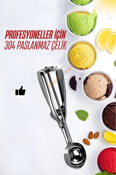 Transformacion Ice Cream Spoon - Portion Spoon - Cookie Meatballs - Halva Portioning ( 721525 )