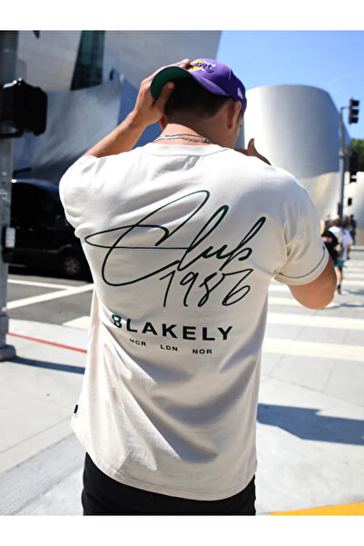 NoVibe Μπλουζάκι Unisex Club 1986 Back Printed Oversize