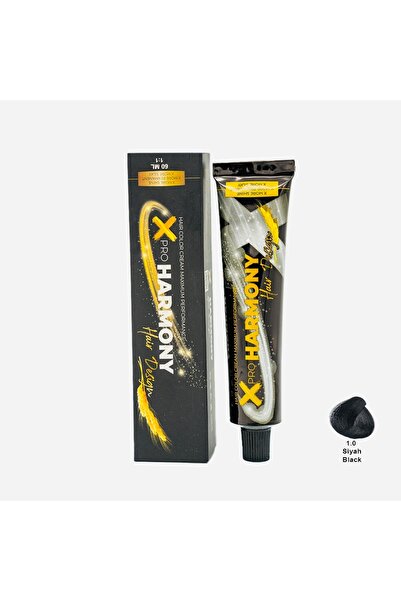 X Pro Harmony Tüp Boya 1.0 Black Siyah Saç Boyası 60 ml