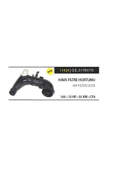 RAPRO Air Filter Hose for (Alfa Romeo Mito 1.3 Mjtd/Fiat Grande Punto / Fiorino 1.3 Mjtd Cf4 16V - 75 H