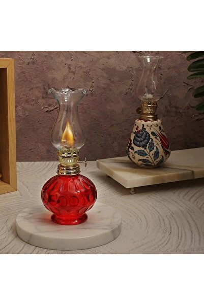 Wolawood Nostaljik Gaz Lambası Antika Tasarım Dekoratif Cam Kandil Retro Yağ ...