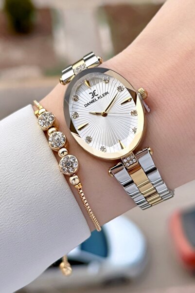 Daniel Klein Gold Gümüş Renk Kadın Kol Saati Ve Bileklik