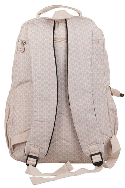 DUOMİNO Σακίδιο πλάτης Crinkle Fabric Αδιάβροχο μεγάλου μεγέθους με μοτίβο κρέμα κλίνκερ/σχολική τσάντα ταξιδιού για φορητό υπολογιστή