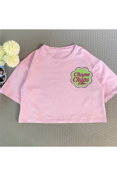 NoVibe Children's Chupa Printed Oversize Crop T-shirt
