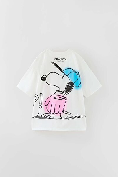 NoVibe Klop colorat! Tricou supradimensionat cu imprimeu Snoopy pentru copii