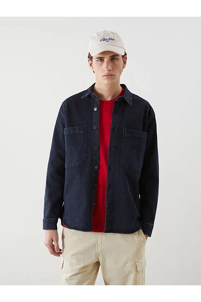 LC Waikiki Lcw Jeans Navy Blue Comfortable Fit Men's Jean Jacket