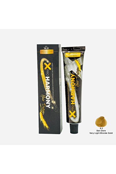 X Pro Harmony Tüp Boya 9.3 Very Light Blonde Gold Sarı Dore Saç Boyası 60 ml