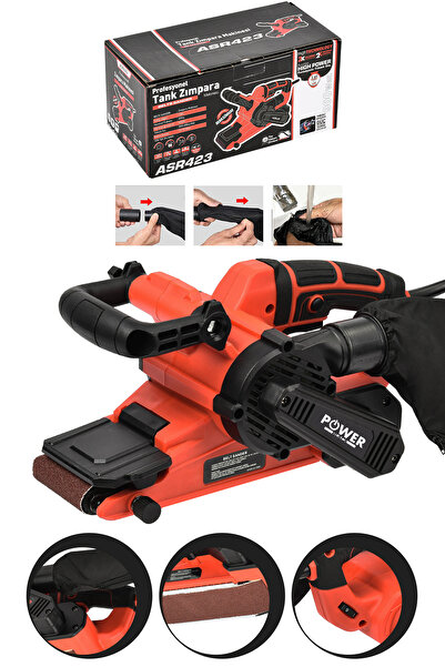 POWER BLACK Profesyonel  Extra Güçlü Elektrikli Cila Tank Zımpara Makinesi