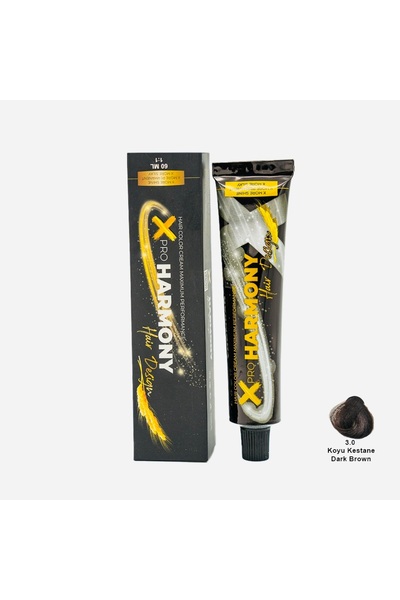 X Pro Harmony Tüp Boya 3.0 Dark Brown Koyu Kestane Saç Boyası 60 ml