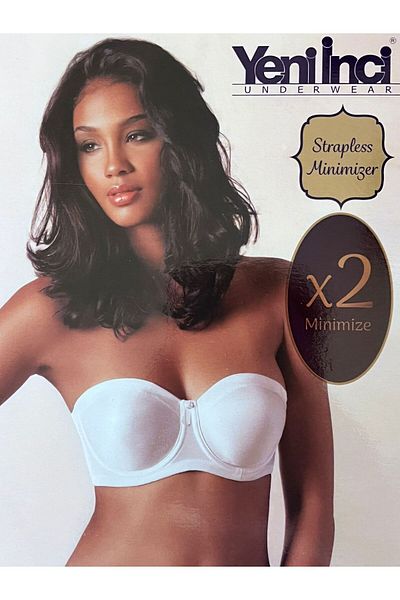 Yeni İnci Strapless Minimizer Gathering Underwire Minimizer Bra