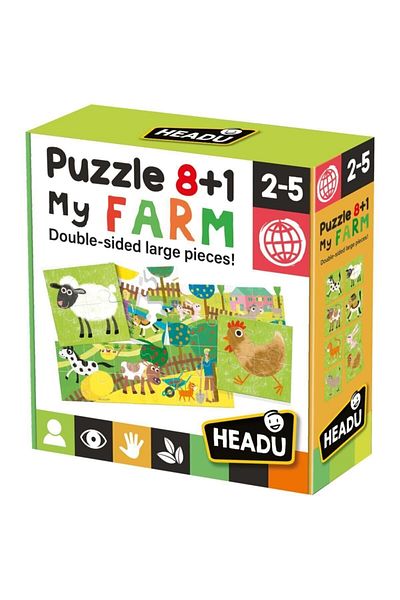 CARIOCA Headu 8 in 1 Double Sided My Farm Puzzle