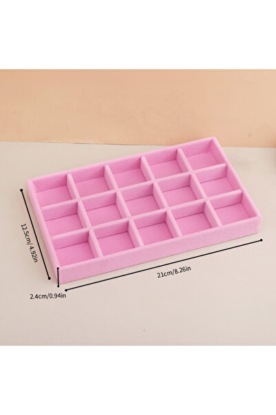 Choice صينية مجوهرات مخملية صغيرة قابلة للتكديس مع درج تخزين وصناديق مجوهرات ...