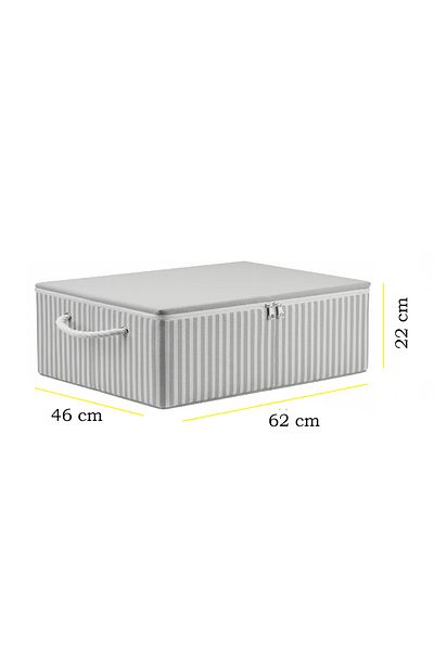 Paris Home 3 Pieces Under Base Storage, Under Base Organizer Storage, Pillow, Quilt Clothing Storage 62x46x22 Cm