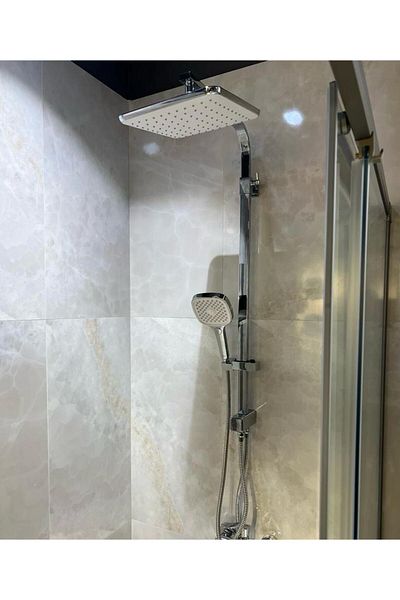 KALE Rain Square Push Button Shower Bar +Kale Mare Bathroom +Mare Sink Mixer