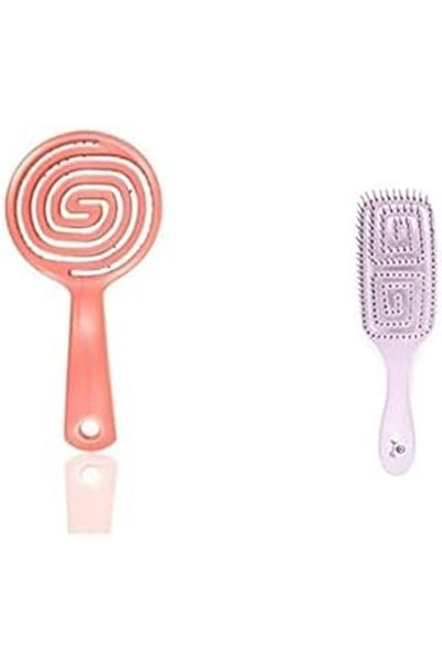 Mu Art Pro Three-Dimensional Oval Hair Brushxnascita Pro Vegan Opening/Comb Hair Brush Lilac