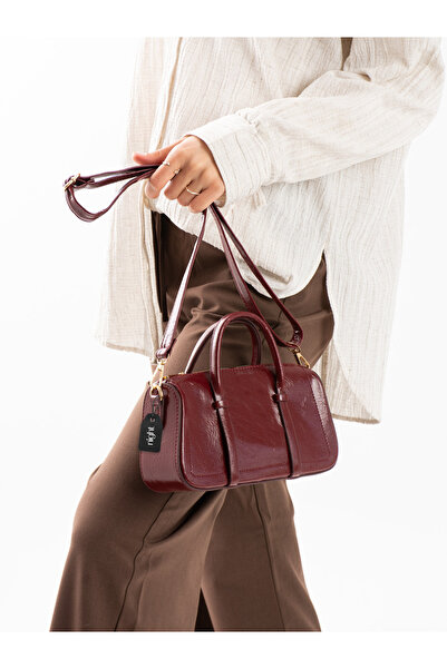 Night Jessy Model Bordo Kadın El Ve Omuz Çantası