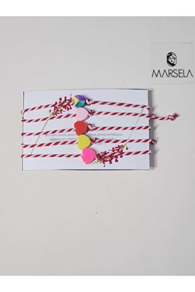 MORMAVİ MARTENIÇKA سوار حبل قلب ملون مكون من 5 قطع