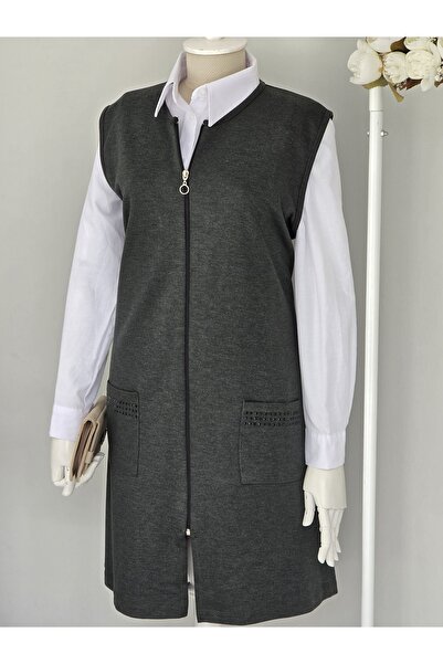 ENDAMIM Large Size Patterned Sleeveless Mother's Vest