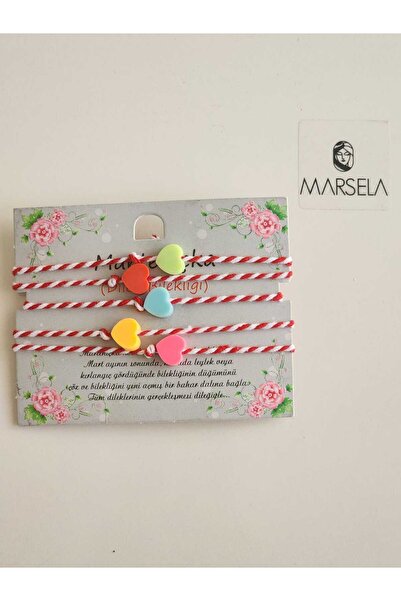 MORMAVİ MARTENIÇKA سوار حبل قلب ملون مكون من 5 قطع