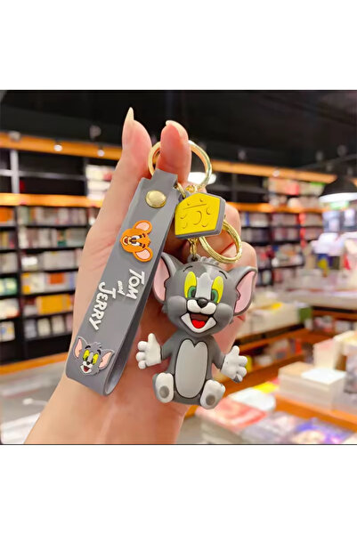 alpikom Tom and Jerry 3D Silicone Large Size Quality Keyring Bag Decoration