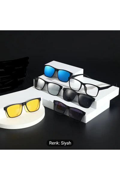Game Polarized Clip-On Men's Fashion Glasses 6 in One